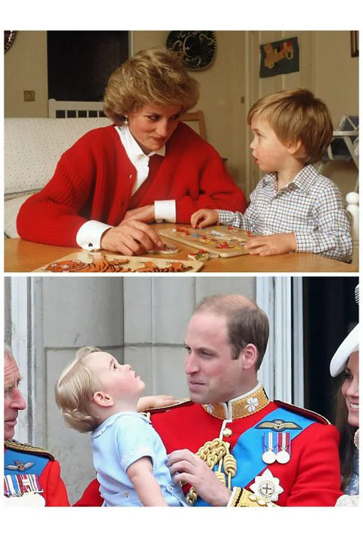 Their physical resemblance is never clearer than when William gazes at his children with endless love.