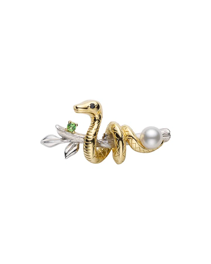 mikimoto snake brooch