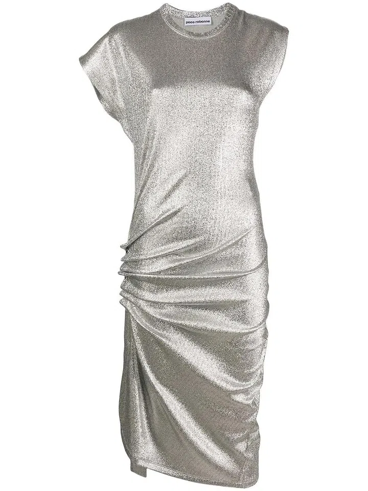 Gathered Side Jersey Dress, $1,255, Paco Rabanne at Farfetch