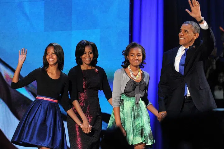 At the 2012 election night in Chicago.