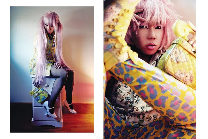 “Clothes make the man. Identity has always been a pivotal theme of my works, exploring the many different ways one can be perceived. Not being able to fit into what was expected of me in the conventional sense, my journey in my earlier youth was a different and difficult path. In this particular body of work, dressed in Jeremy Scott’s collection that featured child-like motifs, I aimed to build a strength not found in my childhood.”