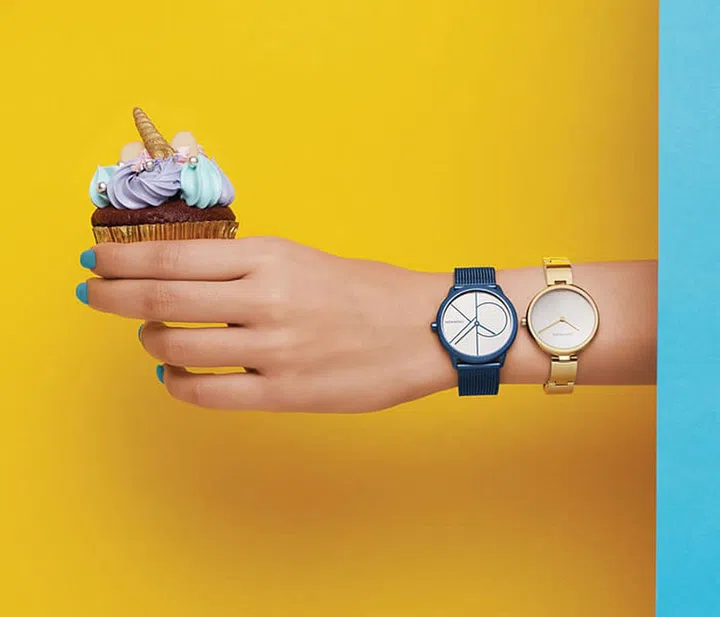 Indulging your love for modernist designs is so easy, especially when it comes to CALVIN KLEIN’s watches. Famous for pared down creations that make big statements, the brand has perfected the art
of making more out of less. These two watches exemplify that ethos by pairing minimalist lines with a play of colour and texture—resulting in looks that are immediately identifiable  with the American house.

From left: PVD treated steel CALVIN KLEIN minimal watch, $399; champagne gold PVD treated CALVIN KLEIN wavy watch, $419, CALVIN KLEIN