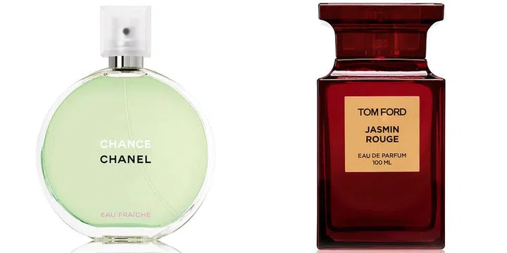 <b>Chanel</b> Eau Fraiche, $132.08, chanel.com; <b>Tom Ford</b> Jasmin Rouge, $298.93, nordstrom.com. 