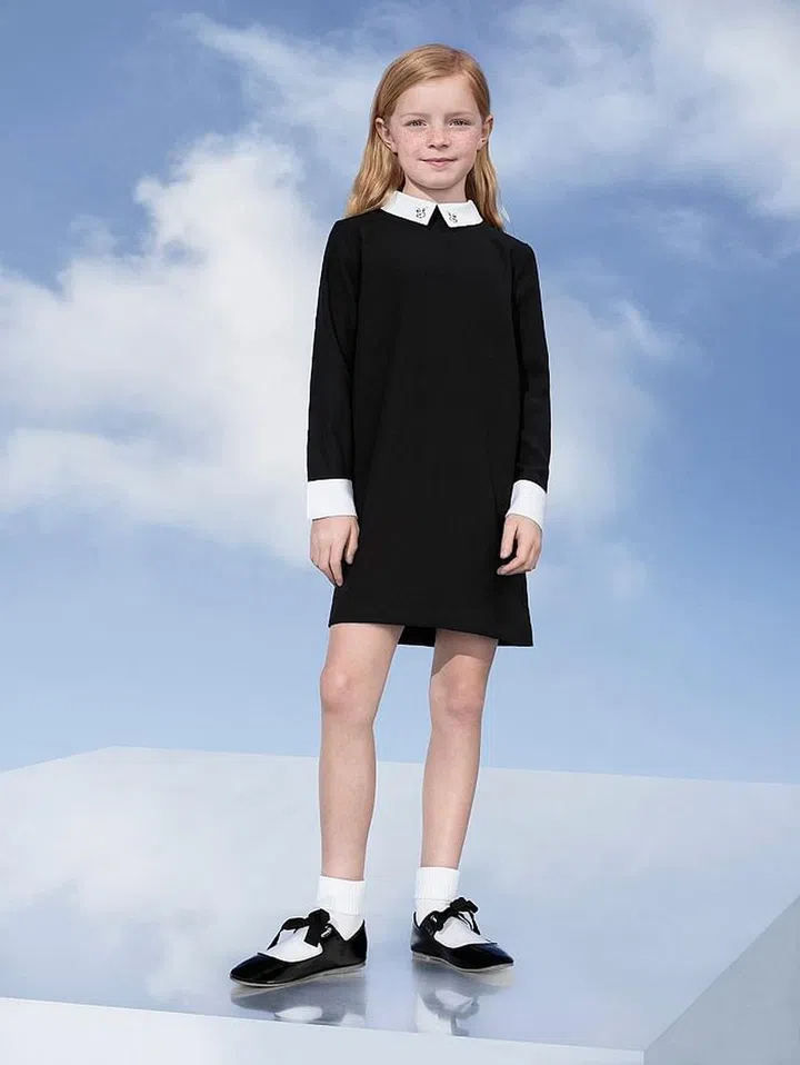 Girls' Black Collared Dress, $25. Photo: Target 