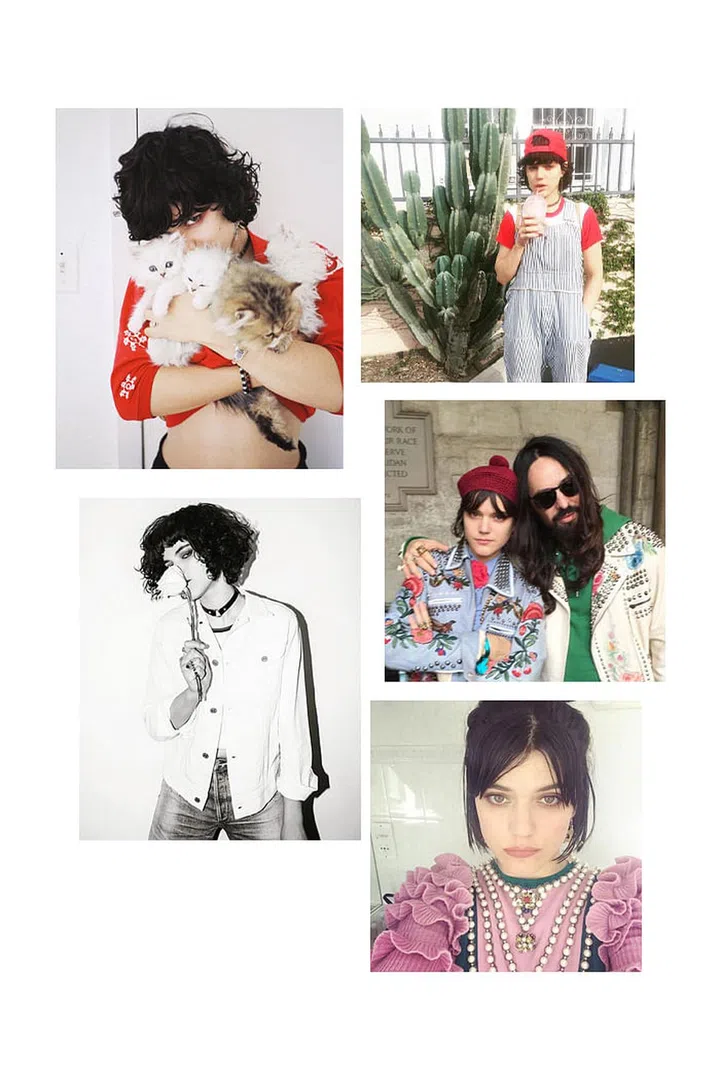 The French musician describes herself as a "MusicNerd-AlienLover-WhiteGoth" which explains her eclectic style and playful clothing mish-mashes. Photo: Instagram