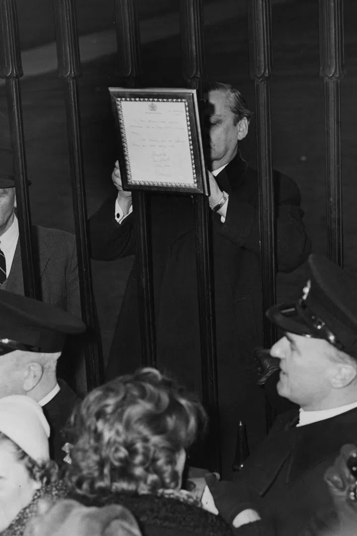 The doctors at the hospital sign it and then it's delivered back to the palace by car.Photo: Getty

