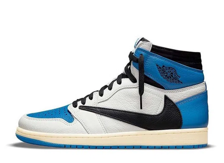 Travis Scott × Fragment × Nike Air Jordan 1 High "Military Blue"