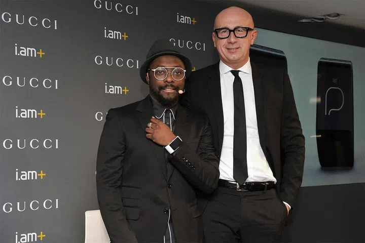 Will.i.am with Gucci CEO Marco Bizzarri 