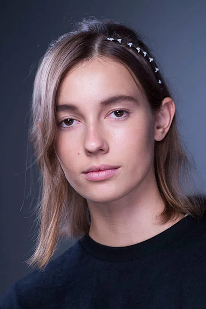Each model at DKNY had some form of intricate braid, while the rest of the hair and make-up was kept to a minimal.