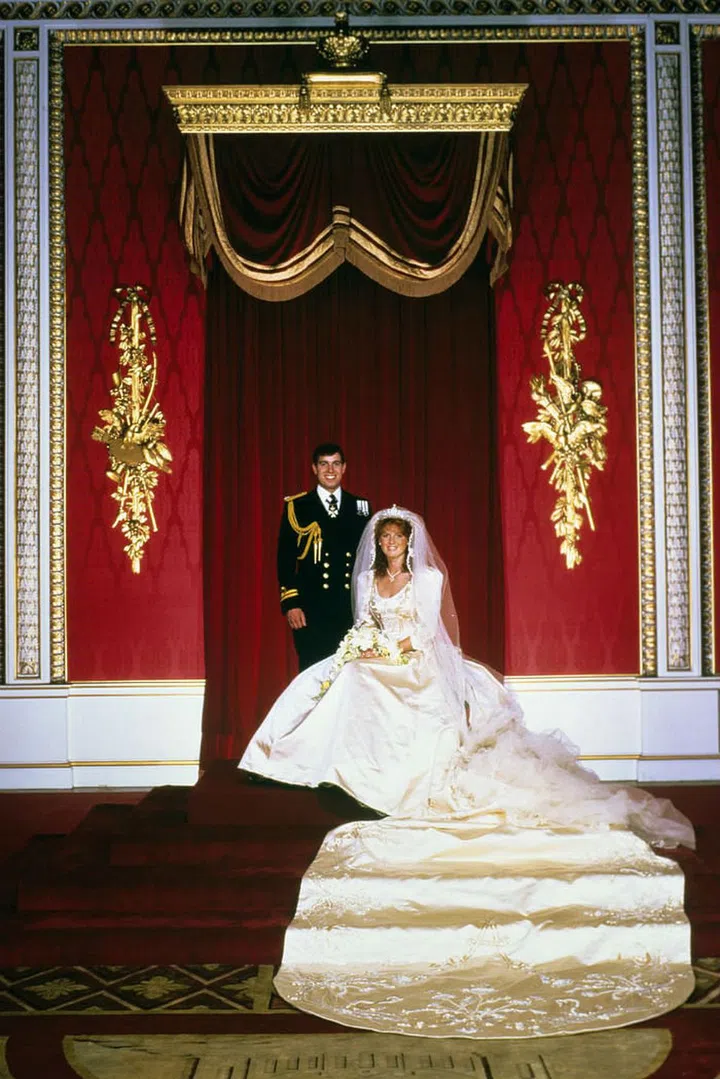 Ferguson's father was a polo manager for the royal family, and during her time running in royal crowds, she became dear friends with Lady Diana Spencer, long before she was Princess Diana. After Charles and Diana's wedding, Sarah was invited to stay with the Queen at Windsor Castle during Ascot week in 1985, where she met Andrew.

The two were seated next to one another at lunch, the Duchess of York recalled in her memoir, and when Sarah refused dessert because she was on a diet, Andrew told her it would be impolite to skip the final course. When it came time for him to take his portion, he declined, at which she wrote, "I indignantly swatted him on the shoulder with the back of my hand." The two were married just over a year later. Photo: Getty