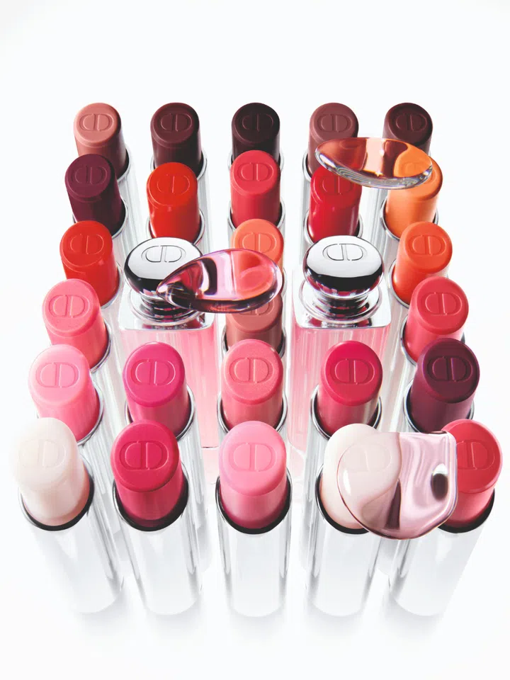 The full range of shades from Dior Addict Lip Glow