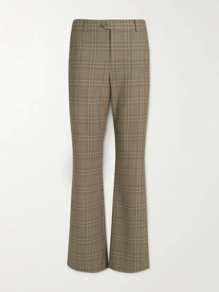 Slim-Fit Flared Prince of Wales Checked Wool Trousers, $1,437, Celine Homme at Mr Porter

