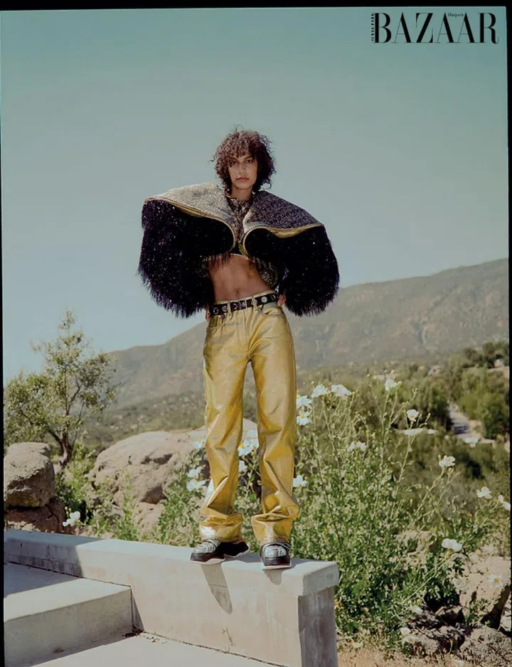 Top; trousers; belt; sneakers, Louis Vuitton.

Photo: Alvin Kean Wong
