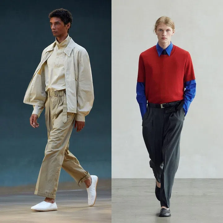 From left: Lemaire S/S 2022 and The Row S/S 2022
