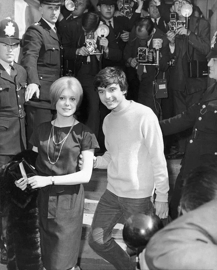 Marrying David Bailey in 1965. Would 10/10 get married in either outfit. 