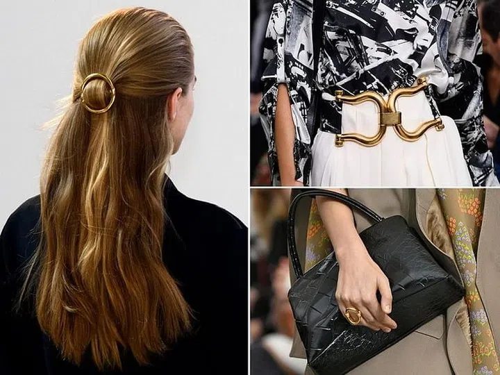 Some of the most coveted items designed by Philo at Céline have not been the dresses or the handbags, but the sculptural, geometric jewellery that has filtered into so many of her collections. Take the circular hair clip from SS15 or the statement rings and belts from her most recent show and you have an accessory style that has now become completely synonymous with the label. Photo: Getty