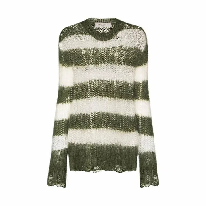 Antonicca Open Knit Striped Jumper, $529, Golden Goose at Farfetch