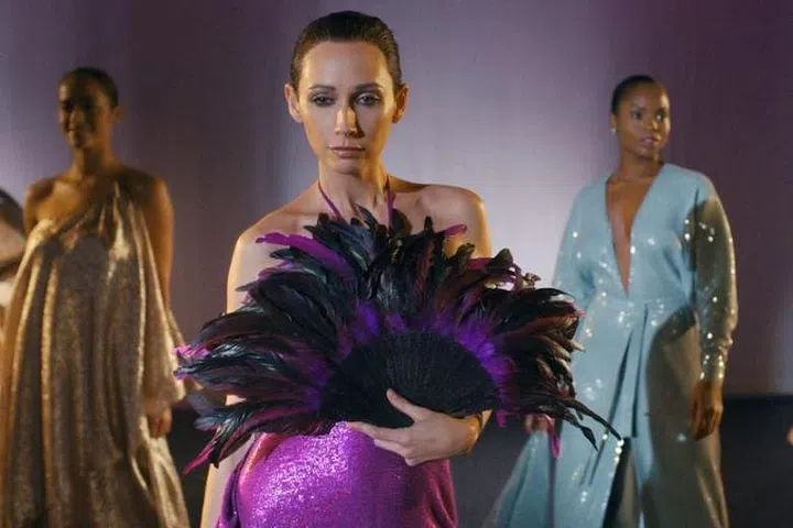 Biographical drama Halston highlighted the American fashion designer's halter-neck dresses and clever drapes. (Photo: Netflix)