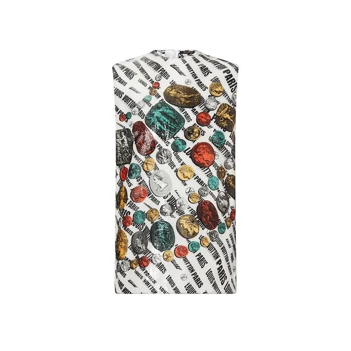 Velvet Cameo And Coin Dress, $4,300, Louis Vuitton