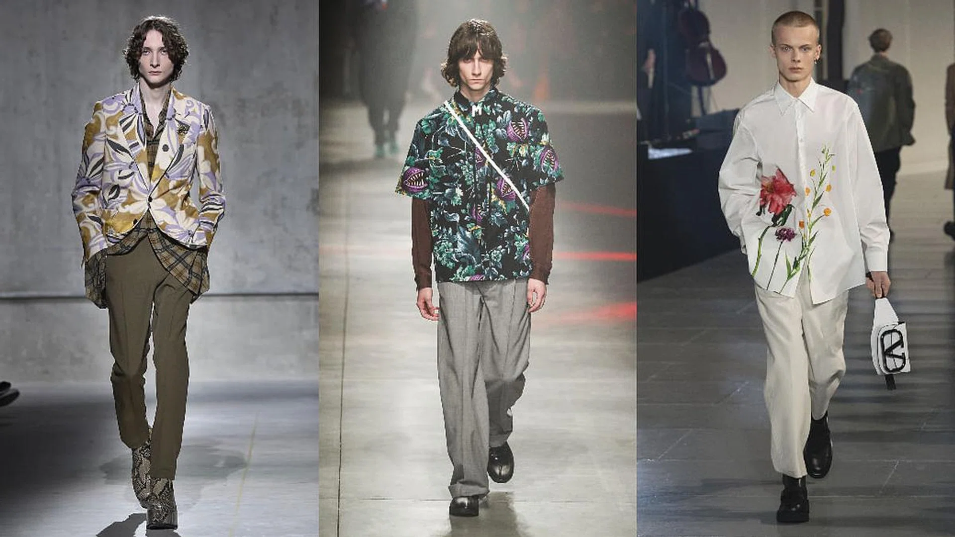 From left: Dries Van Noten, MSGM, Valentino (Photos: Showbit)