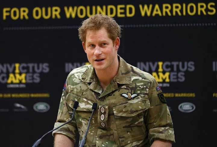 Prince Harry, 29, at the launch of the Invictus Games for wounded, injured and sick service personnel in the U.K. Harry brought the Games to England after attending the Warrior Games in Colorado in 2013.