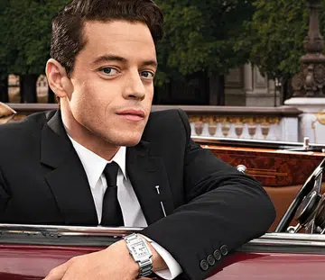 Rami Malek Cartier Tank Francaise