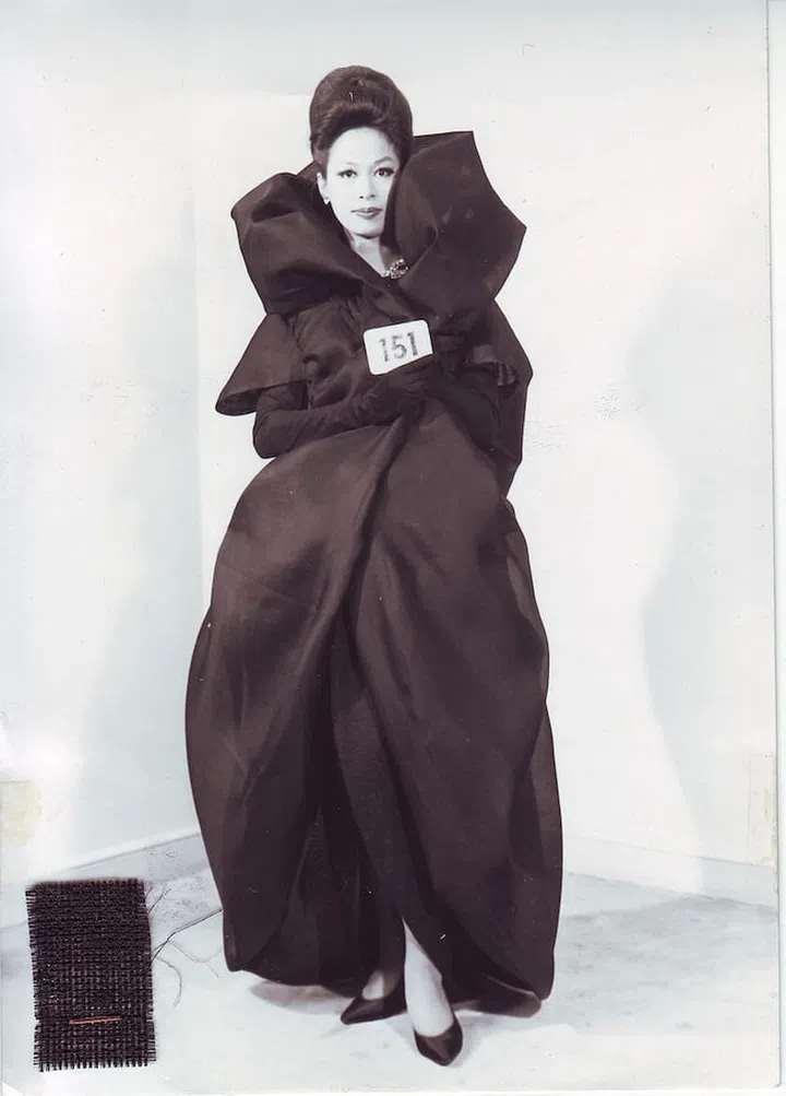 An archival Balenciaga look. (Photo: Thomas Kublin/Balenciaga)