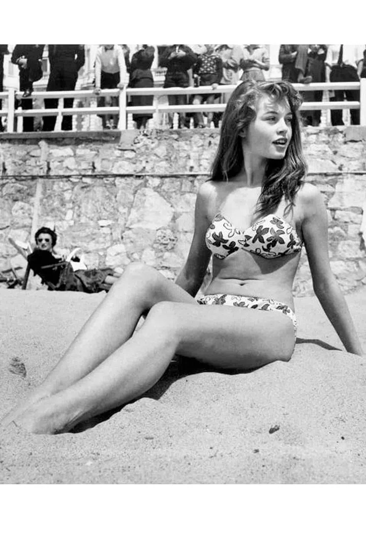 This shot of a bikini-clad brunette Brigitte Bardot is one of the most iconic shots of the actress. Photo: Getty