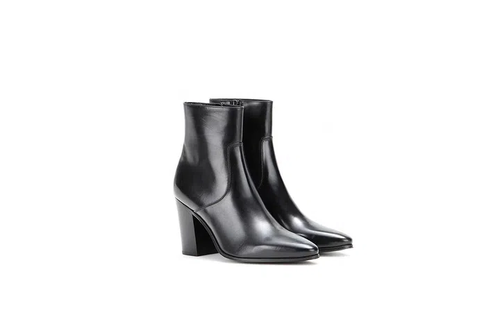 French Leather Ankle Boots, Saint Laurent