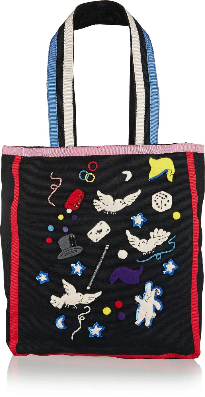 Merlin Appliqued Canvas Tote