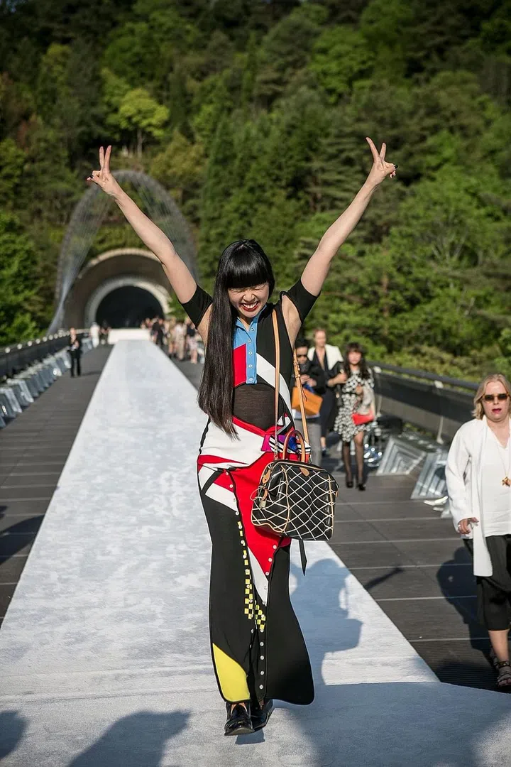 In Louis Vuitton. Photo: Getty 