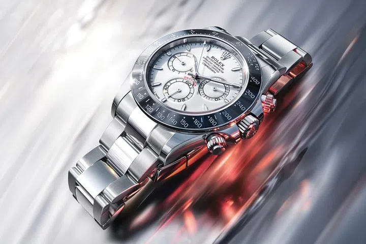 Watches and Wonders 2026 | Rolex Oyster Perpetual Cosmograph Daytona with a white enamelled dial and an anthracite bezel 