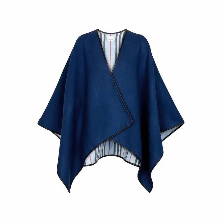 Icon Stripe Wool Cape, $1,350, Burberry at Mytheresa
