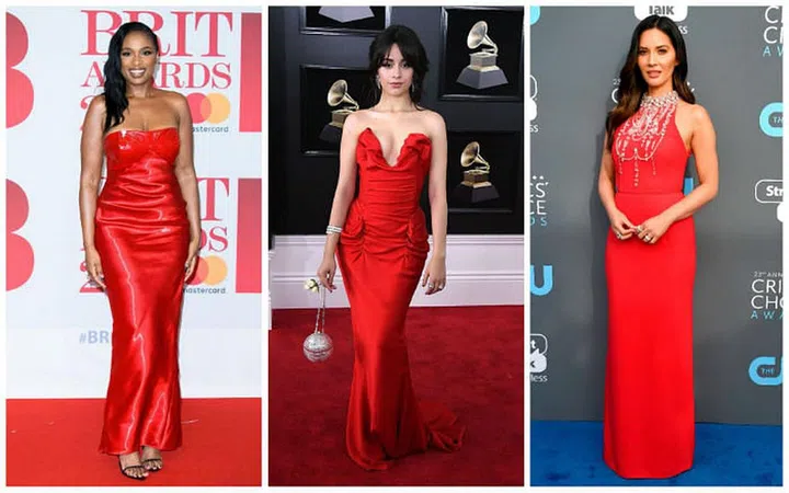 For the ultimate in cocktail chic, red is your jam. Jennifer Hudson, Camilla Cabello and Olivia Munn all worked the shade to dramatic proportions thanks to slim-fitting silhouettes and cinched waists.

Red is to be approached with caution, but never underestimate its confidence-boosting powers. Whether you opt for a sexy mini dress or an androgynous blazer, the colour never fails to allure. If you'd prefer a more reserved approach, look to long sleeves and high necklines. Ballet flats are also a great way to dress down the boldness.


Jennifer Hudson in Ralph Lauren, Camilla Cabello in Vivienne Westwood, Olivia Munn in Prada
Photo: Getty