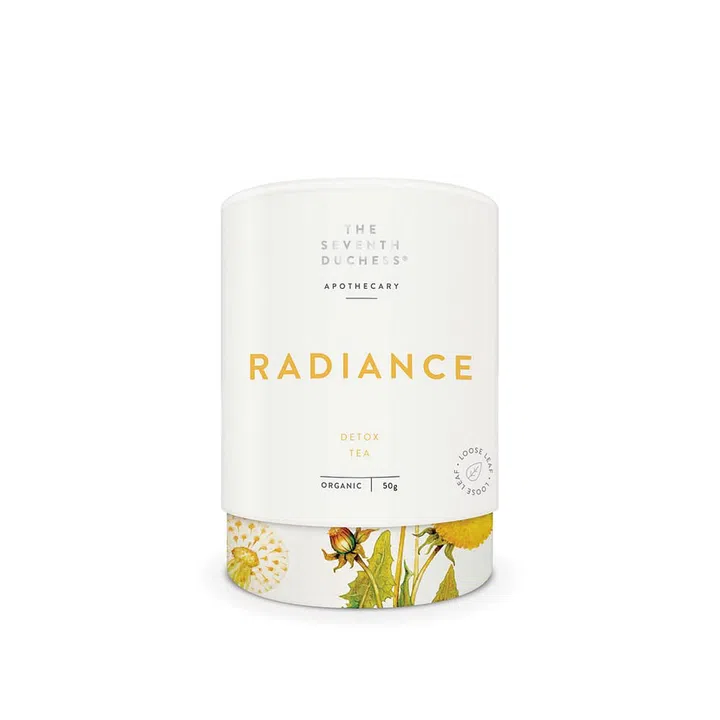 Keep cool while purifying your body with this lovely blend of green tea, and a detoxifying blend of mate, nettle, ginger, dandelion, and licorice root. Photo: Seventh Duchess