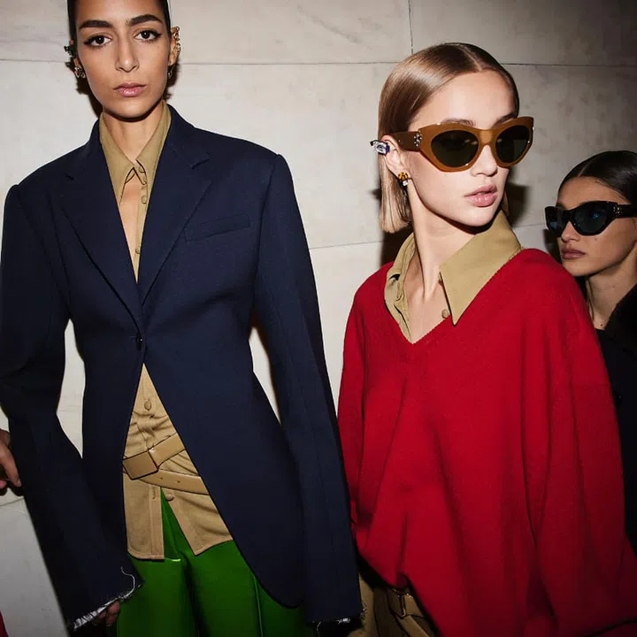 Looks from the fall/winter 2023 collection, where both day- and evening-wear were given a deconstructed, undone attitude.