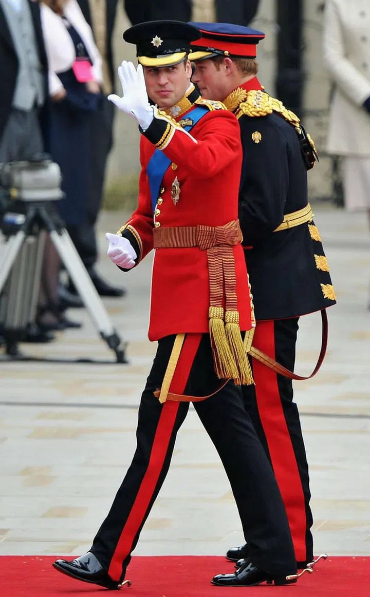 The bridegroom and his best man arrive at Westminster Abbey.
Photo: Getty
