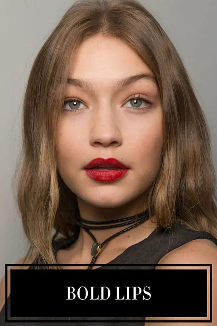 It wouldn't be a backstage beauty round-up without some mention of red lipstick. But for spring 2017, we're also going to mention peach, electric orange, fuchsia, colorblocking, and purple-gray. Makeup artists experimented with a variety of lipstick colors and textures this season, from the matte cherry shade seen at Giambattista Valli (at left) to the pop of neon pigment at Jason Wu. Because sometimes all it takes to make a statement is one single tube of lipstick.