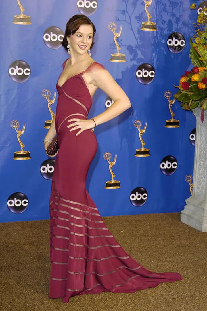 AMBER TAMBLYN
Tamblyn looked stunning in this wine-colored dress when she presented at the Emmy Awards in 2004.