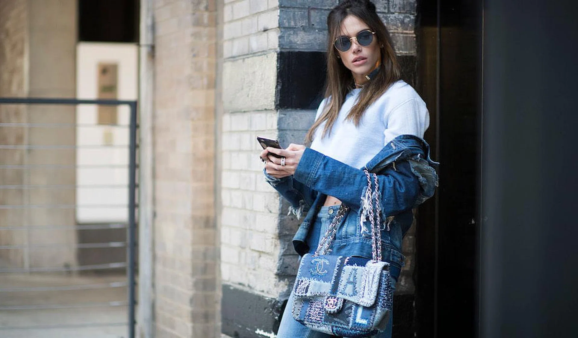 denim bag