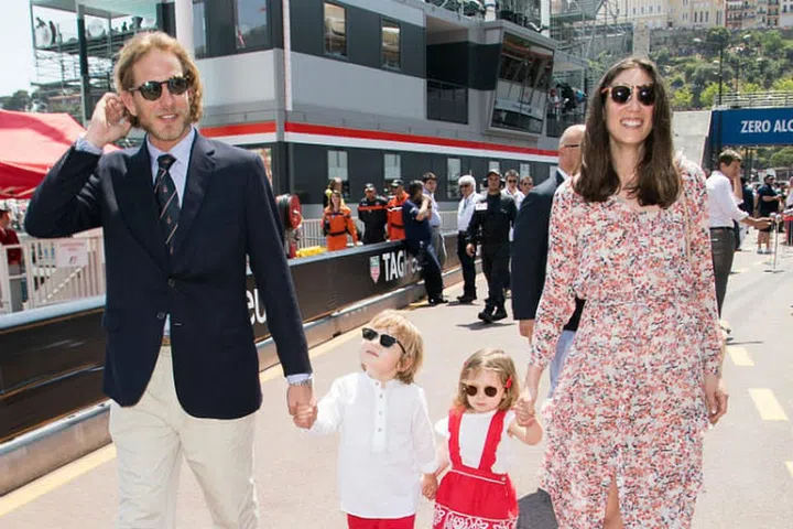 The Casiraghis at the Monaco Formula 1 Grand Prix in 2017 Photo: Getty