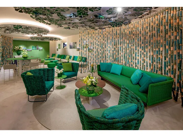 The Greenroom at this year’s Oscars was themed around the natural world.