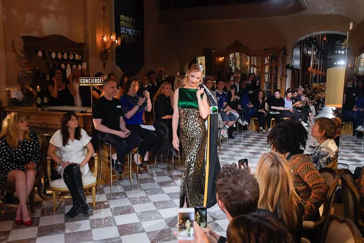 The Hollywood actress closes out Miu Miu's Resort 2019 show in Paris.

Photo: Getty