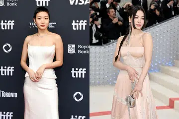 Kim Go Eun in buzz cut and Song Hye Kyo with braided hair 