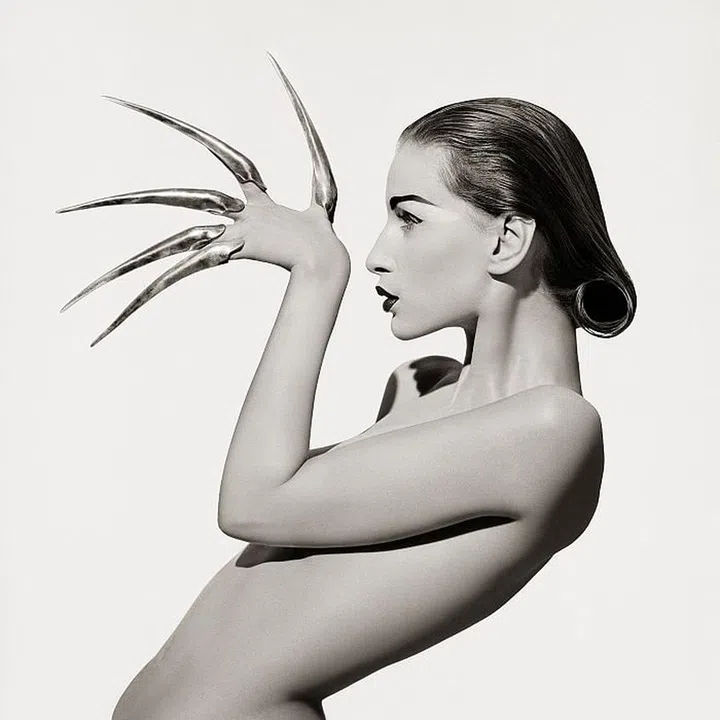 Aly, Claw Hand, The Surreal Thing series, New York. Photo: Matthew Rolston