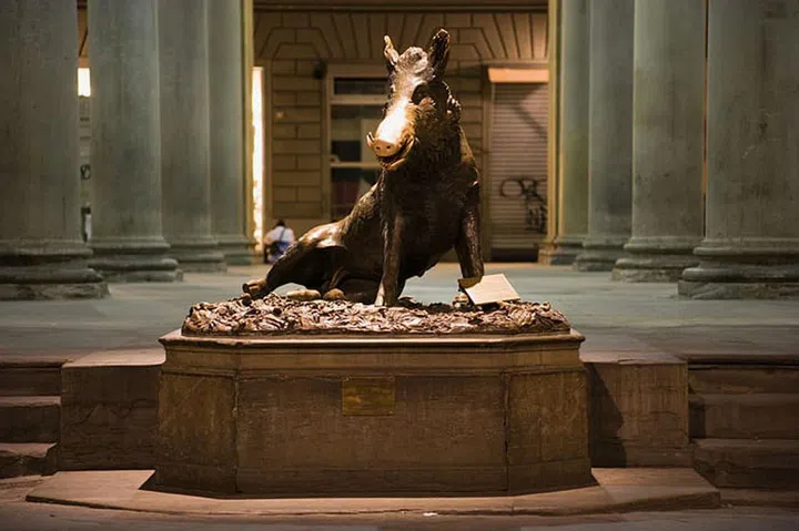Take a stroll over to the south side of the Mercato Nuovo in this ancient Italian city to pick up one thing that's bound to be on everyone's shopping list - good luck. The bronze statue of a boar affectionately known as Il Porcellino ("the piglet" in Italian) is said to grant visitors who placce a coin in his mouth and rub his snout not only good luck, but also a guarantee to come back to Florence one day, which sounds pretty lucky all on its own.
Photo: Getty