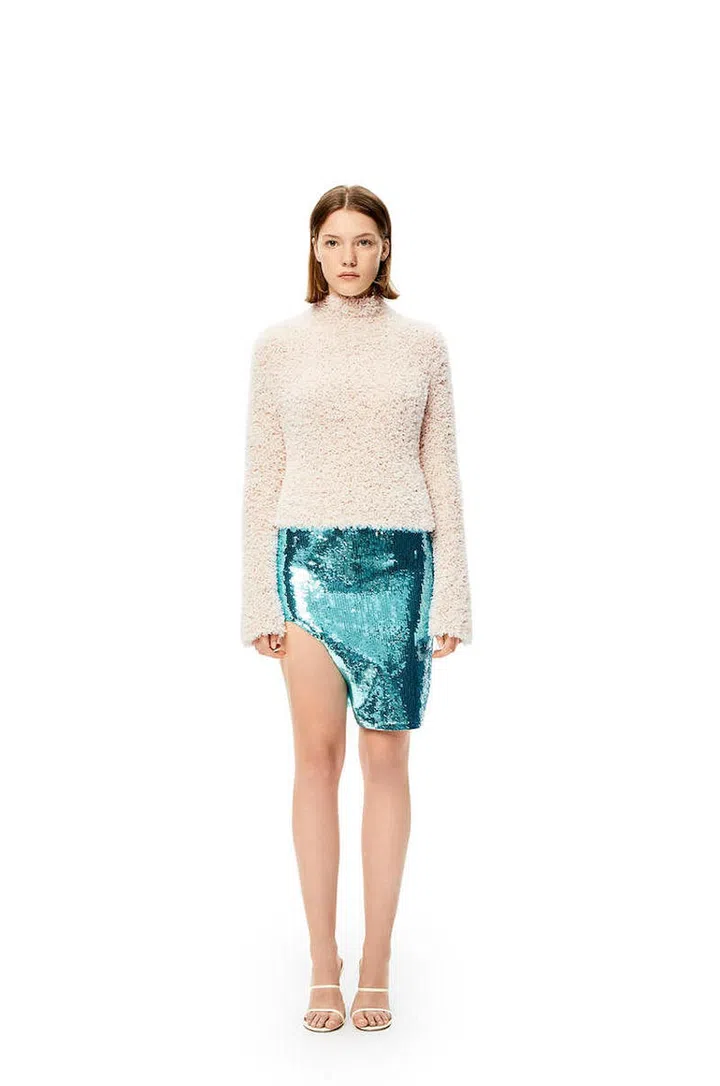 Sequin Cut-Out Skirt In Viscose, $3,850, Loewe
