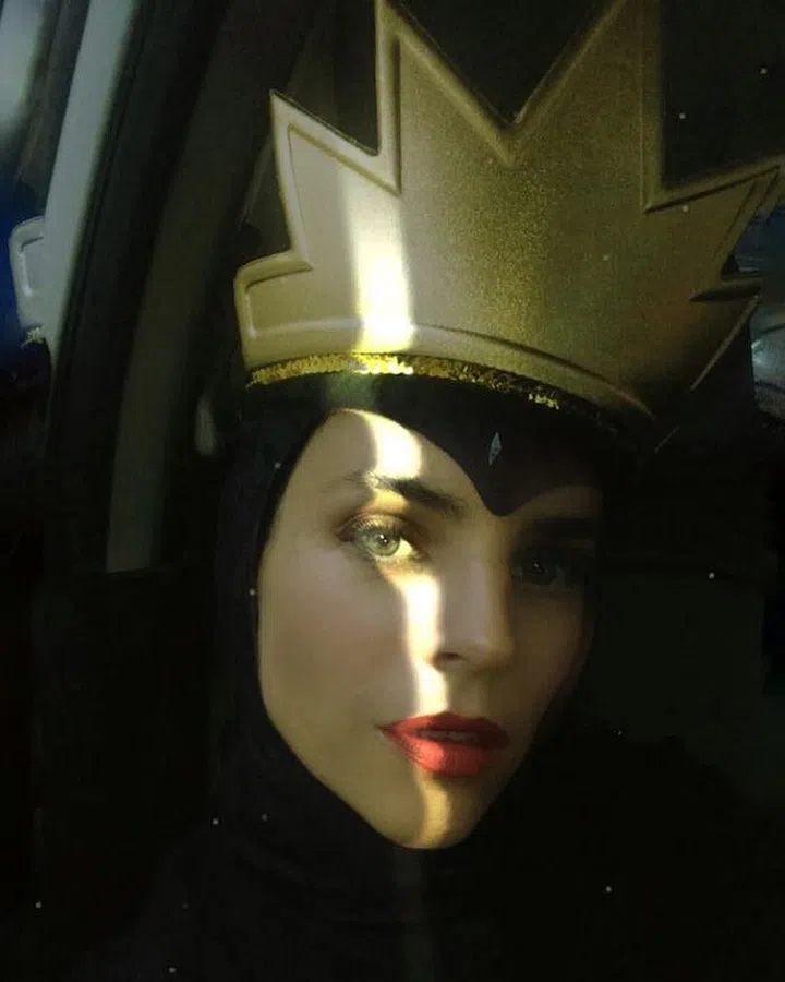 Dressed as the Evil Queen in Snow White. Photo: Instagram