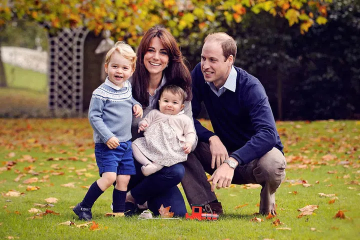 Here, Prince George is joined by his new baby sister, Charlotte. This was the official holiday portrait of the foursome, which was posted on Instagram, and read: "Merry Christmas from The Duke and Duchess of Cambridge, Prince George and Princess Charlotte. The Duke and Duchess are hugely appreciative of all the warm messages they have received about their family this year and are very much looking forward to their first Christmas as a family of four."