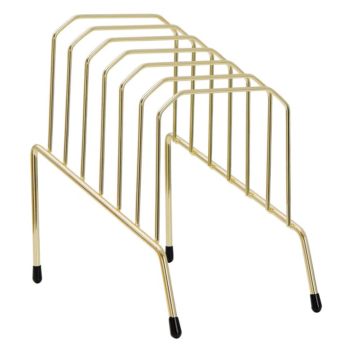 Organise all your important documents in style with this Kikki. K Step file that comes plated with gold and 6 slot designs.